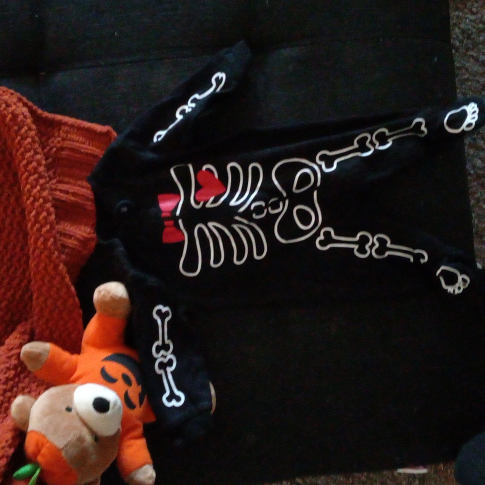 Cute baby skeleton pajamas and plush